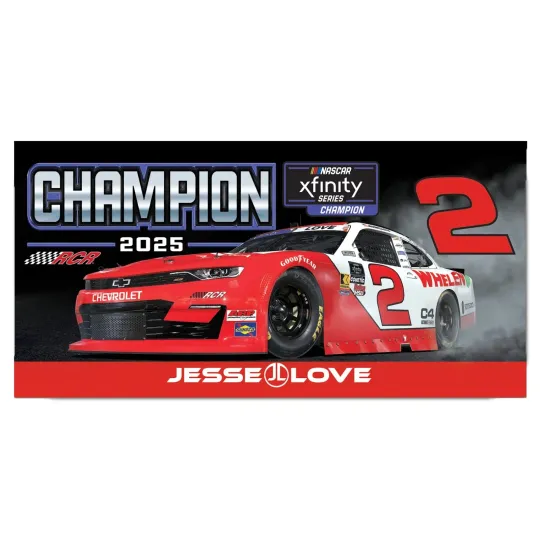 Discover Jesse Love 2025 Xfinity Series Champion NASCAR Racing House Flag