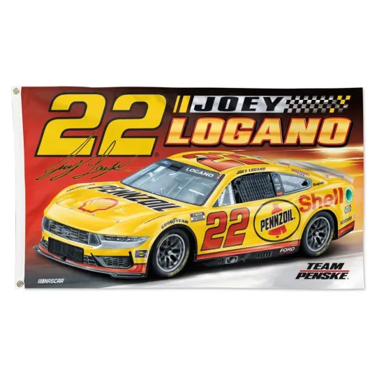 Joey Logano #22 NASCAR Car Racing Flag