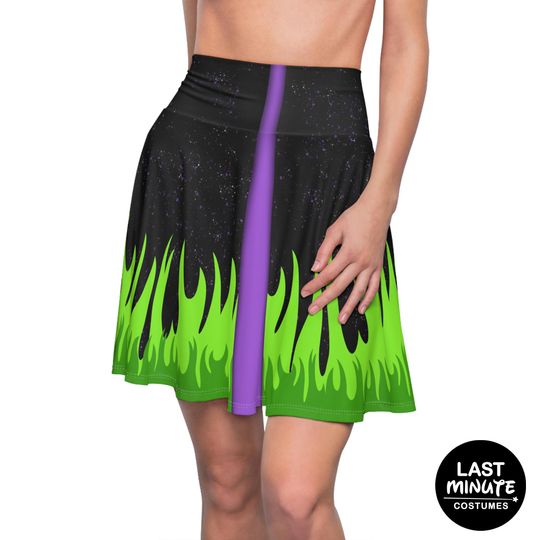 Maleficent Skater Skirt, Sleeping Beauty Costume, Disney Maleficent Costume, Disney Halloween Skirt for Women, Disney Villains Outfits Women