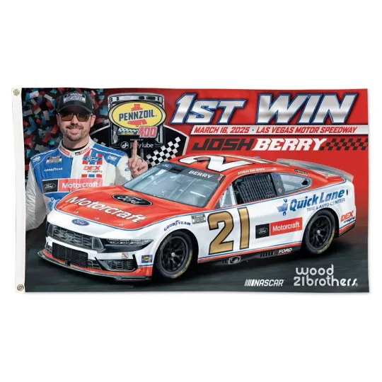 Discover Josh Berry #21 Champion NASCAR Cup Series Flag