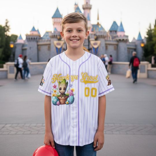 Discover Personalized Cartoon Superhero Grt Character Baseball Kid Adult Jersey, Easter Gift