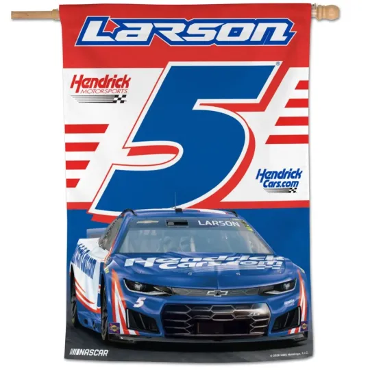 Kyle Larson 2026 HendrickCars Vertical House Flag