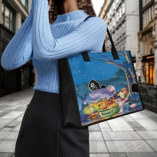Winnie the Pooh And Friends Halloween Cosplay Canvas Tote Bag