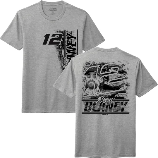Ryan Blaney 2026 Heather Gray Double Sided T-Shirt