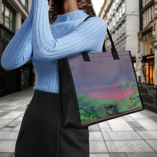 Discover Lilo And Stitch Stitch Frog Tote bag Double-sided Print