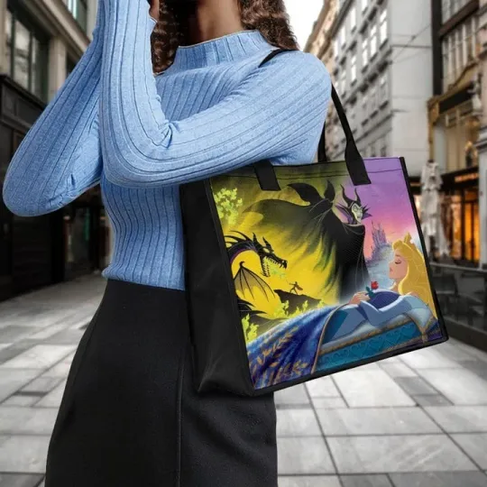 Discover Sleeping Beauty And Maleficent Disney Canvas Tote Bag