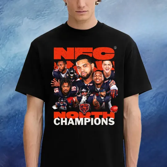 Discover Chicago Bears NFC North Champions 2025 Unisex T-Shirt