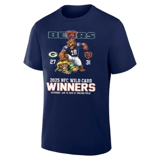 Discover Chicago Bears 2025 NFC Wild Card Winners T-Shirt