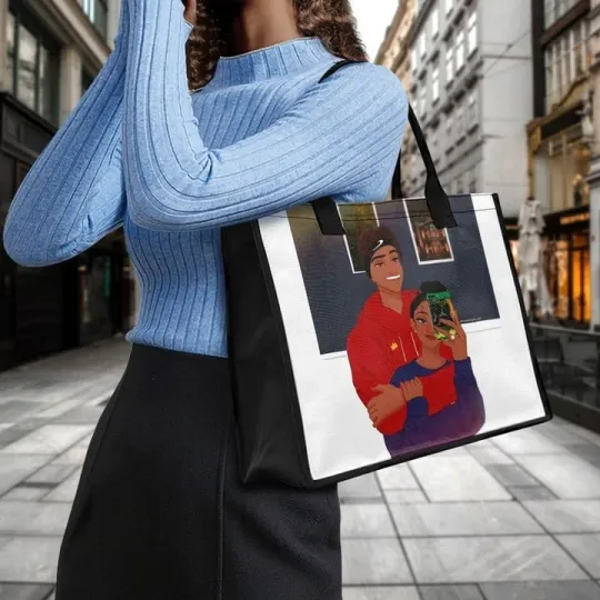 Disney The Princess And The Frog Tiana And Naveen Modern Canvas Tote Bag