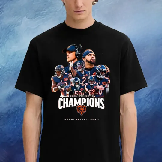 Discover Chicago Bears 2025 NFC North Champions Unisex T-Shirt