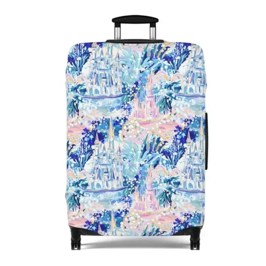 Discover Disney Luggage Cover, Cinde Castle Suitcase Protector, Travel Accessories