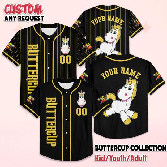 Personalized Buttercup Baseball Jersey, Custom The Powerpuff Girls Bubbles Shirt, Baseball Team Outfit, Birthday Gift