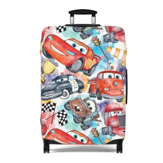 Disney Luggage Cover, Cars Lightning McQueen Suitcase Protector, Travel Accessories