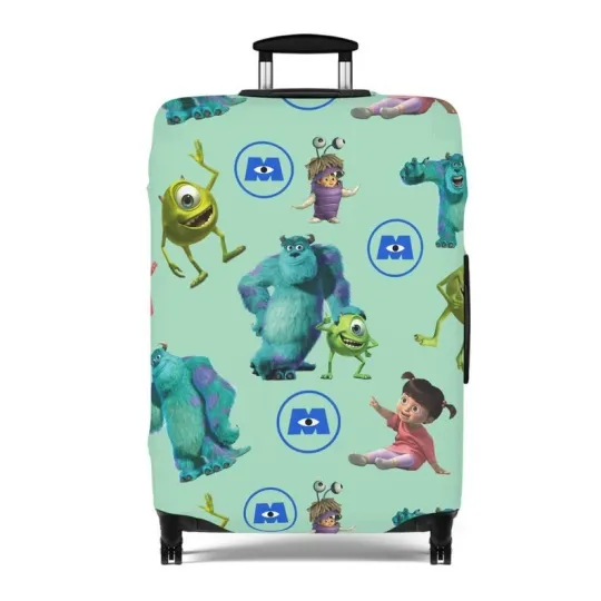 Discover Disney Luggage Cover, Monsters Inc., Travel Accessories, Kids Luggage Cover