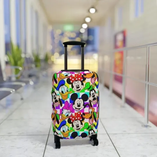 Discover Disney Luggage Cover, Mickey Mouse Suitcase Protector, Travel Accessories