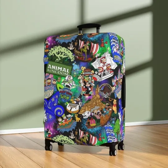 Discover Disney Luggage Cover, Disney Parks Suitcase Protector, Travel Accessories