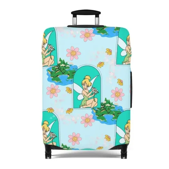 Discover Disney Luggage Cover, Tinkerbell Suitcase Protector, Travel Accessories
