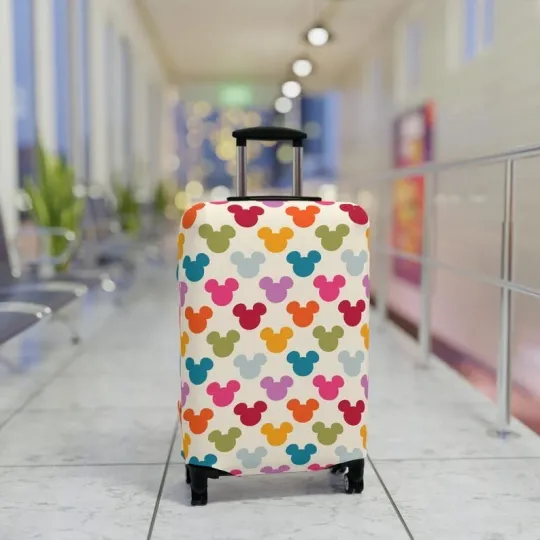 Discover Disney Luggage Cover, Mickey Mouse Suitcase Protector, Travel Accessories