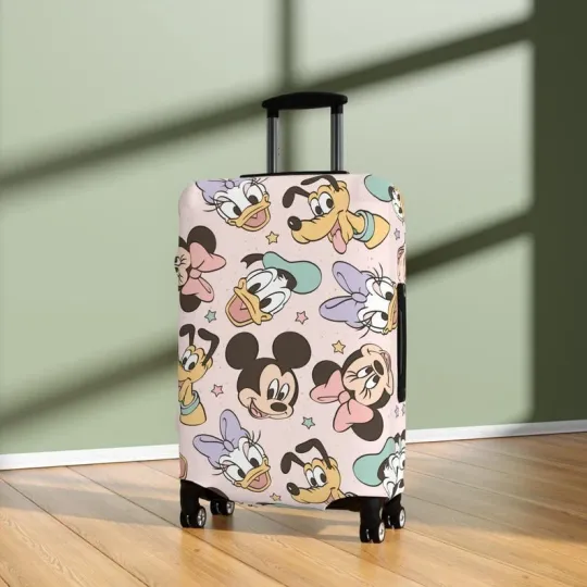 Discover Disney Luggage Cover, Mickey Mouse Suitcase Protector, Travel Accessories