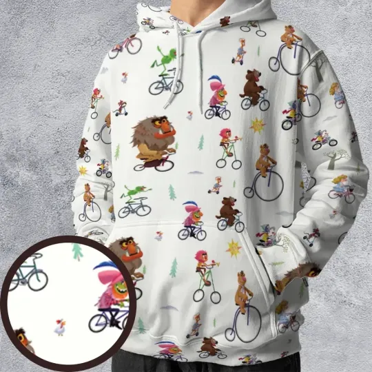 Discover The Muppet Movie Bike Scene 3D Hoodie
