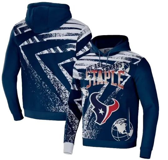 Discover Houston Texans x Staple 3D All Over Print Pullover Hoodie