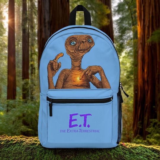 E.T. Tribute Backpack: Reese's Pieces Stash Pocket, 80s Movie Fan Gear