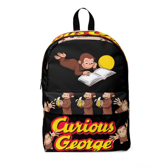 Curious George Backpack: Soft Nylon Canvas Kids School Bag