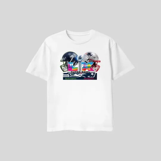 Discover Seattle Seahawks New England Patriots Super Bowl 2026 T-Shirt