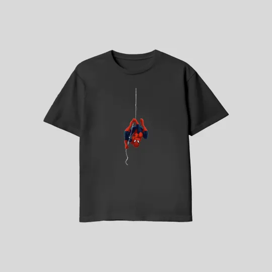 Discover Spiderman Dangling Comic T-Shirt Black XL Gildan