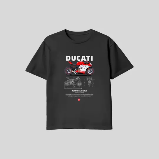 Discover Ducati Panigale Motorcycle T-Shirt Black Gildan