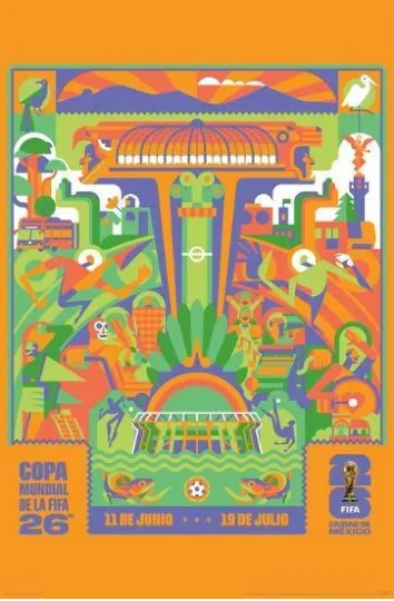 Discover FIFA World Cup 2026 - Mexico City Vertical Poster