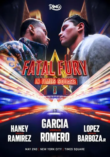 Discover Ryan Garcia vs Rolly Romero Fatal Fury 2025 Boxing Fight Poster