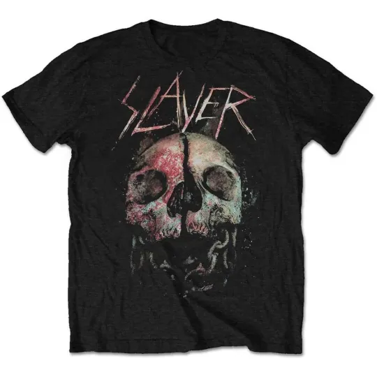 Slayer Cleaved Skull T-Shirt Band Tee for Men and Women
