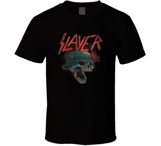 Discover Rock Metal Band Slayer Skull Logo T Shirt