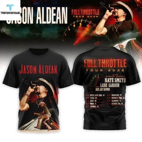 Discover Jason Aldean Full Throttle Tour 2026 Shirt