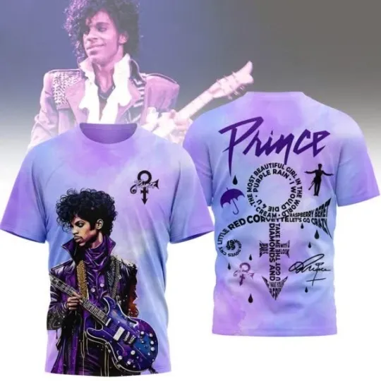 Discover Prince Song Titles Collage 3D All Over Print T-Shirt
