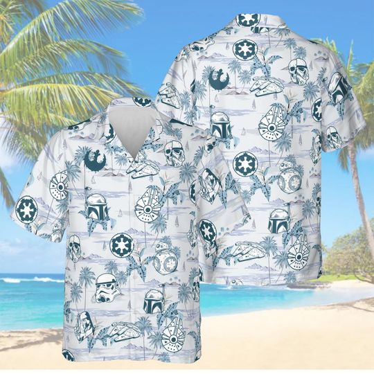 Discover Star Wars Hawaiian Shirt, Movie Button Shirt, Movie Hawaiian Shirt