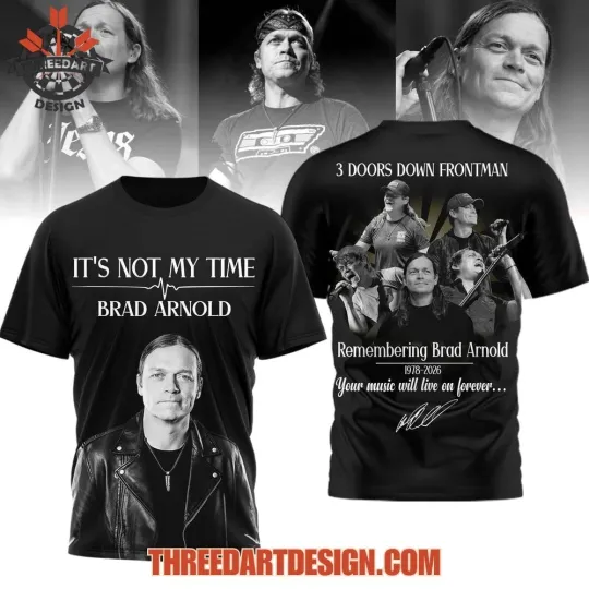 Discover 3 Doors Down Frontman Remembering Brad Arnold 1978-2026 3D Tshirt S-5XL