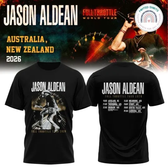 Jason Aldean Full Throttle World Tour 2026 Special 3D Shirt