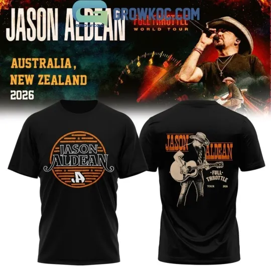 Discover Jason Aldean Full Throttle World Tour 2026 3D Shirt