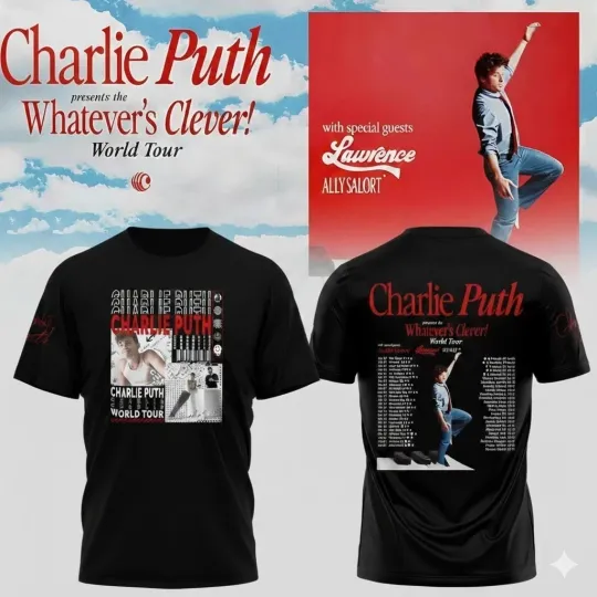 Discover New Hot Charlie Puth World Tour 2026 Short Sleeve