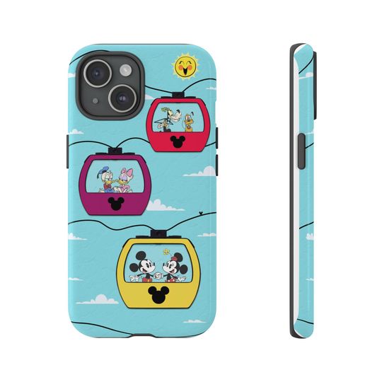 Discover Mickey & Minnie Skyliner iPhone Case with Blue Sky Disney WDW