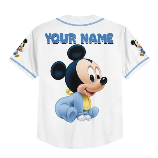 Discover Personalize Mickey Baby Sleep Disney Baseball Jersey