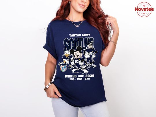 Discover Tartan Army Scotland World Cup 2026 Shirt, Disney Football Fan Tee, Mickey Donald Goofy Soccer Fan Gift, Comfort Colors Game Day Apparel