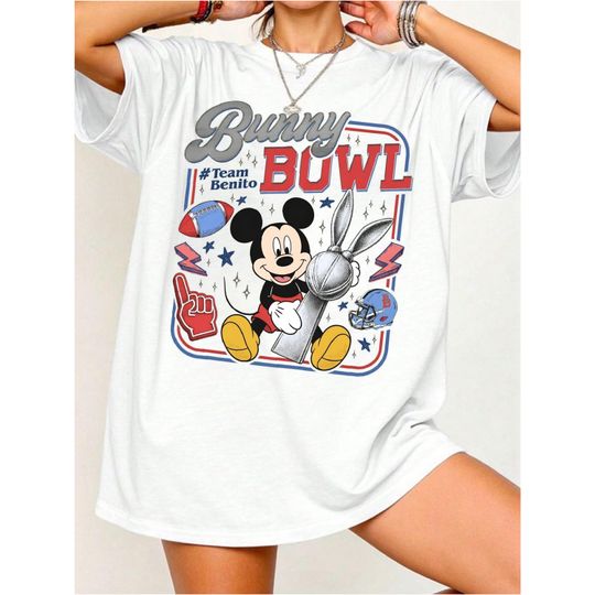 Discover Mickey BB Football Shirt, Retro Disney Football Tee, Super Game Day 2026, Team Benito Shirt