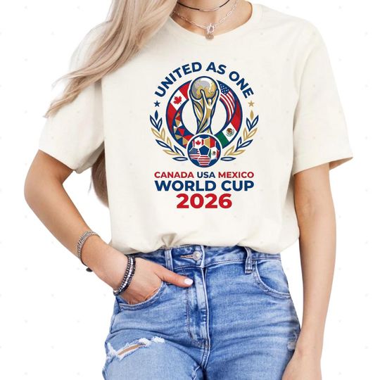 Discover World Cup 2026 T-Shirt, Soccer FIFA, United States Canada Mexico