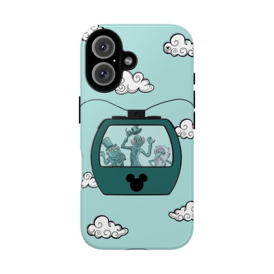 Discover WDW Skyliner Hitchhiking Ghosts iPhone Case