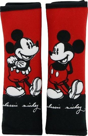 Discover Mickey Mouse Car Seat Belt Covers, Disney Fabric Pads