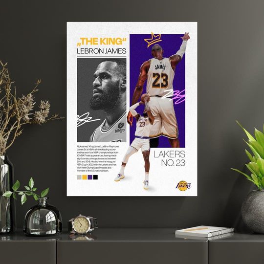 LeBron James 'The King' Rolled Poster | Basketball Legend Wall Art