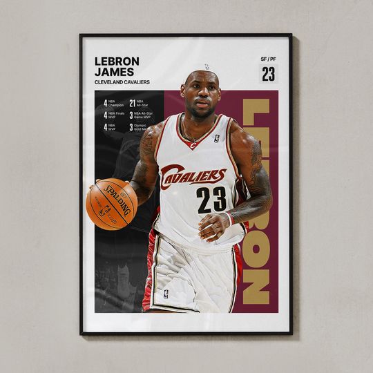 LeBron James #23 Poster | King James NBA Wall Art